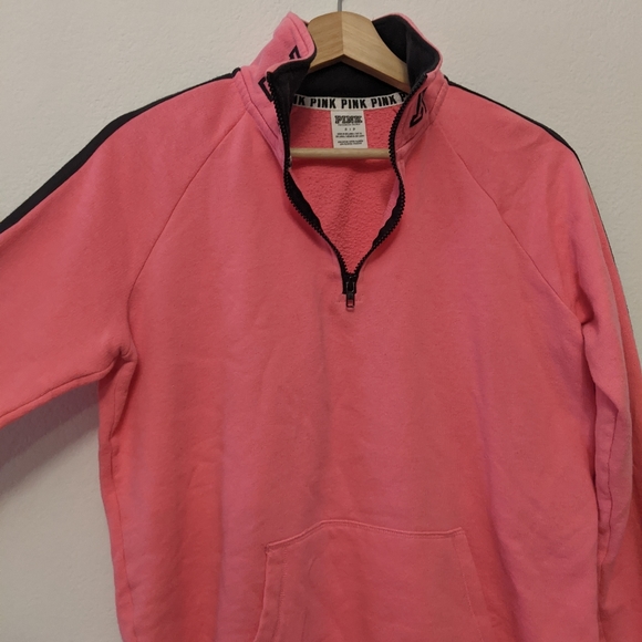 Victoria's Secret PINK Quarter Zip Logo Jacket - Picture 6 of 9